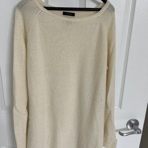 Halogen® Shirttail Wool & Cashmere Boatneck Tunic